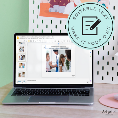 Getting a Shot at the Doctors Office Social Skills Story: Editable (Printable PDF )